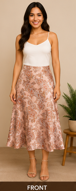 Silk Paisley Skirt