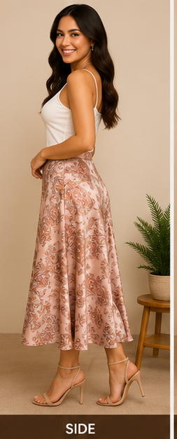 Silk Paisley Skirt