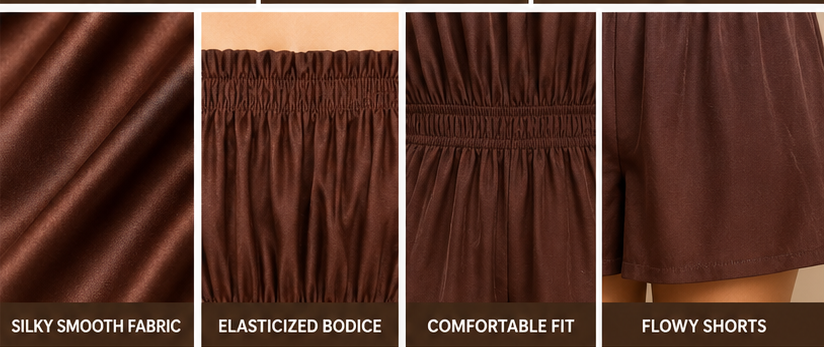 Strapless romper