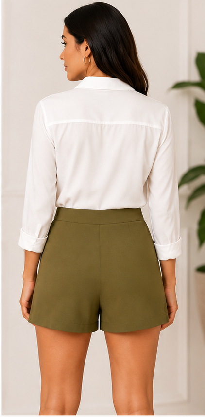 Olive Executive Work Shorts